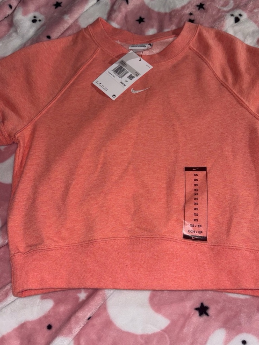 Nike Kids Coral-Peach Crewneck Sweatshirt